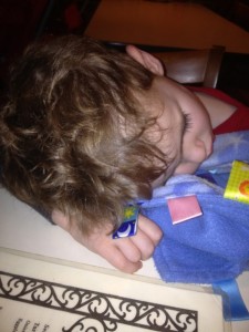 child sleeping sleeping at Felix New Orleans