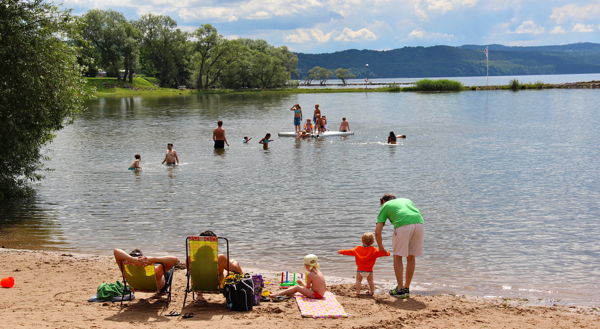 granna sweden vattern sandy beach