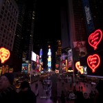 #MidnightMoment in Times Square with Tracey Emin’s Neon Hearts