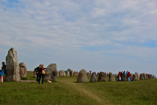 So much mystery surrounds Ales Stenar (Ale's Stones), a "Stonehenge" of sorts in Southern Sweden. Another view of Ales Stenar... You find yourself just walking around and around it.
