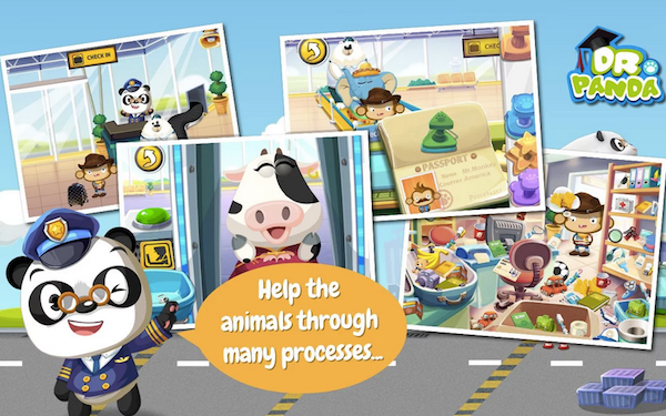 The best place for your child to play "Dr. Panda's Airport"? While waiting for his flight, of course!